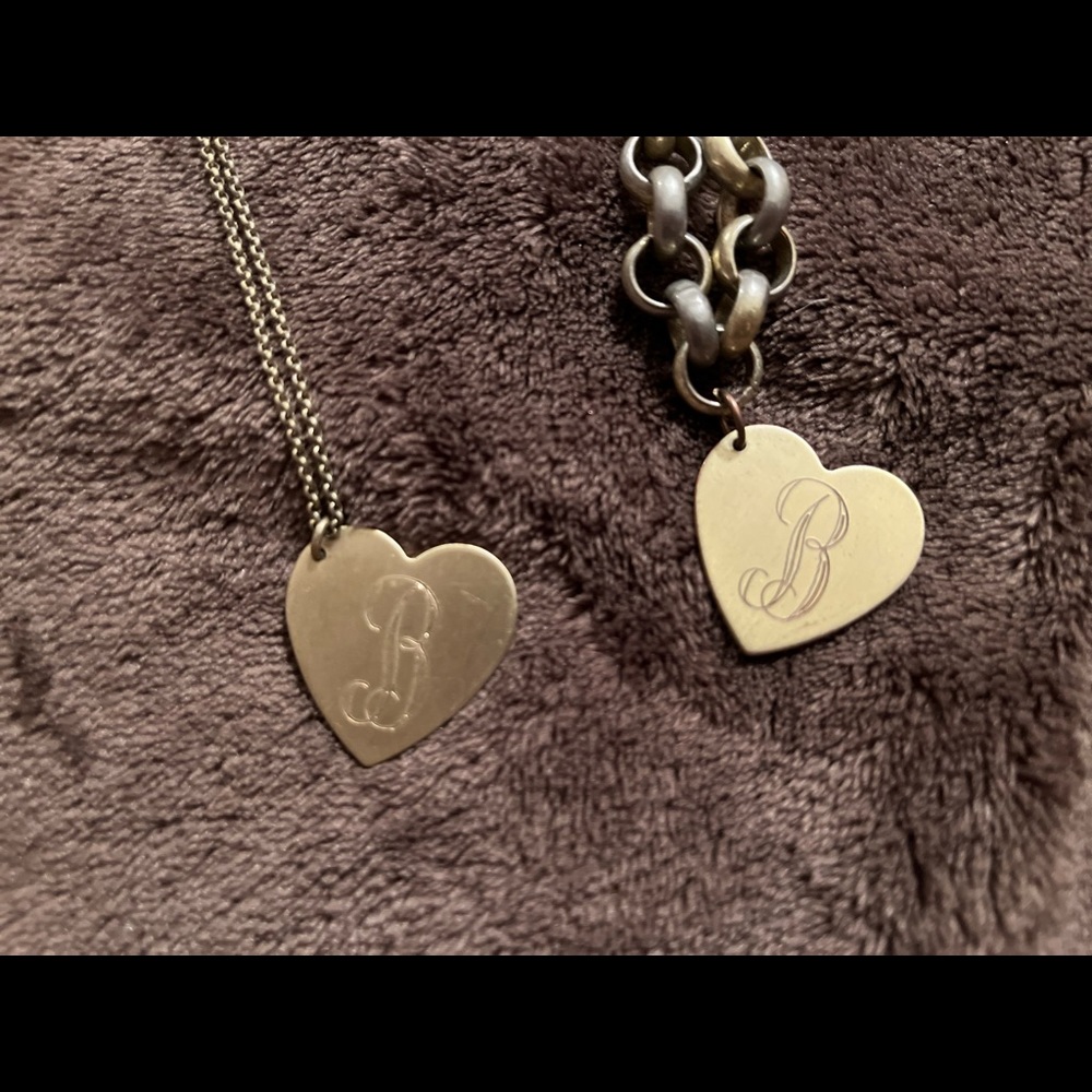 Gold ‘B’ necklace and bracelet